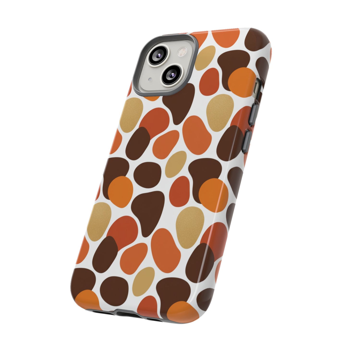 Phone Case — Retro Pebble Pattern in Warm Autumn Colors