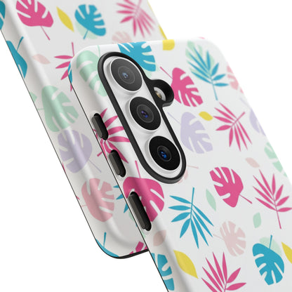 Tropical Leaf Phone Case — Colorful Pastel Monstera & Palm iPhone Case