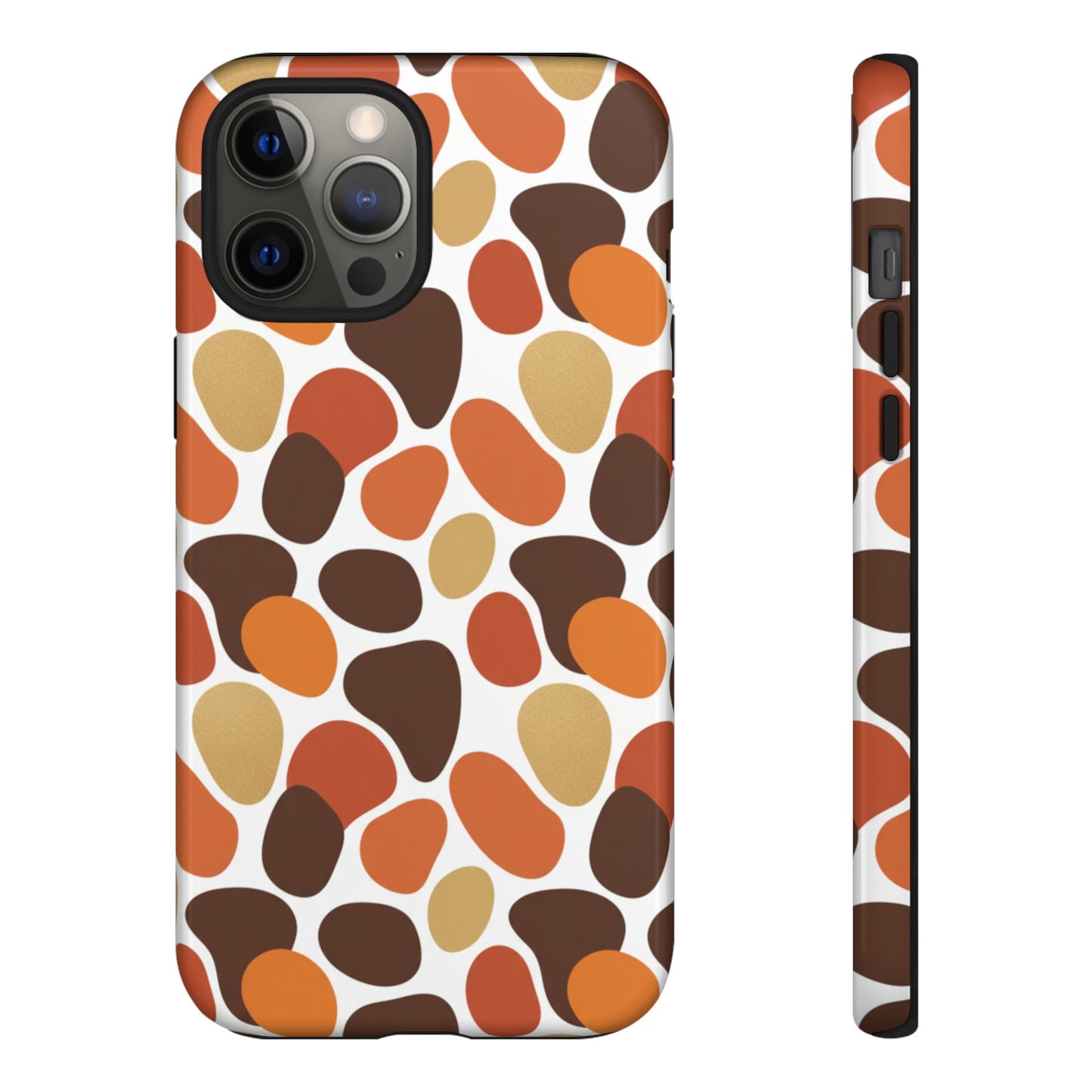 Phone Case — Retro Pebble Pattern in Warm Autumn Colors