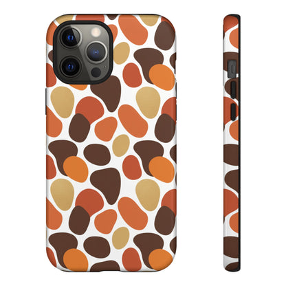 Phone Case — Retro Pebble Pattern in Warm Autumn Colors