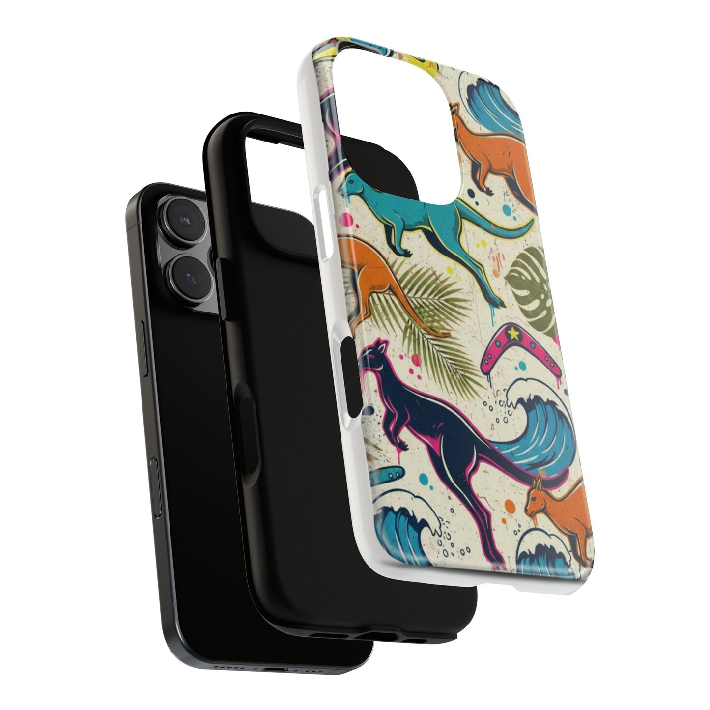Tough Cases — Colorful Surfing Kangaroo Phone Case
