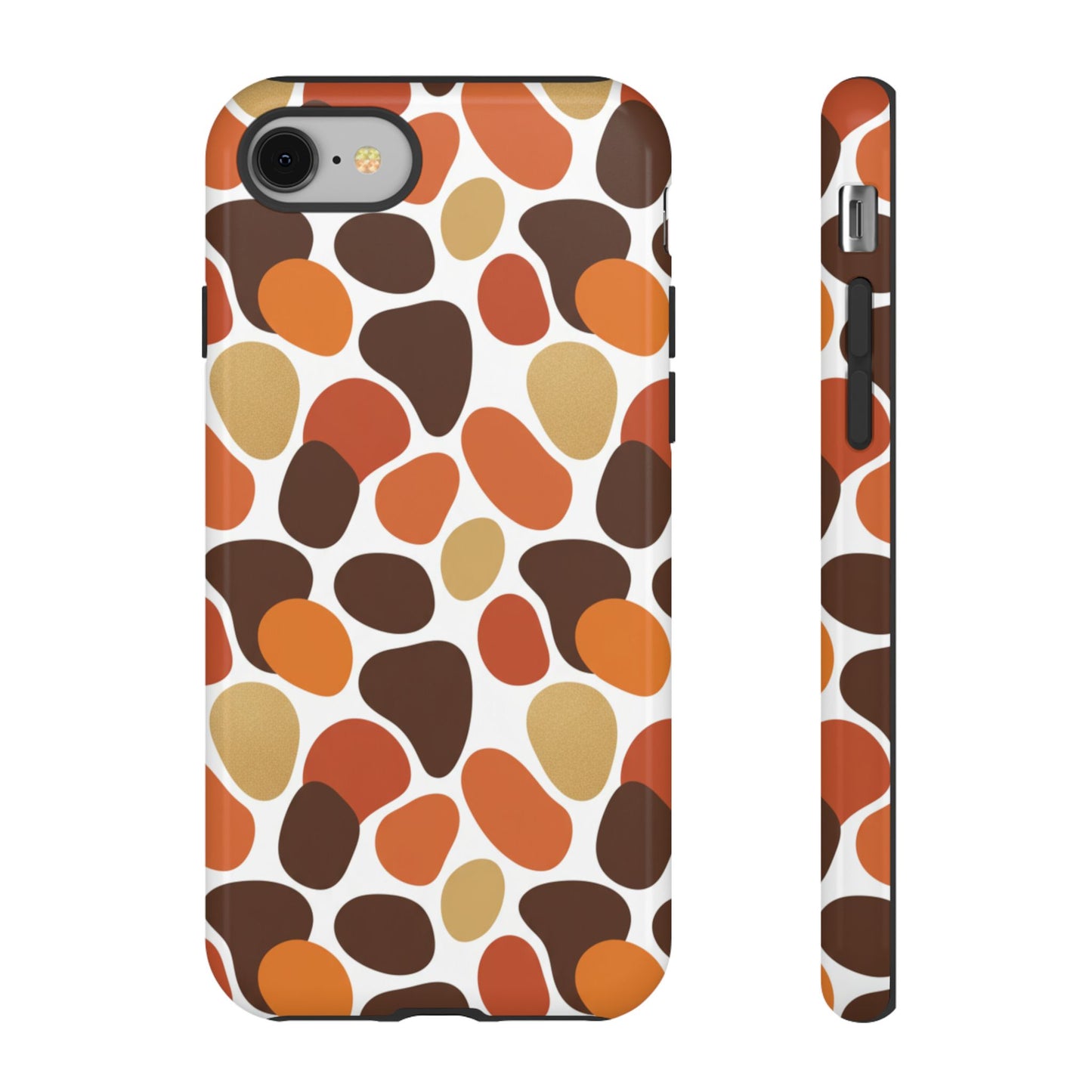 Phone Case — Retro Pebble Pattern in Warm Autumn Colors