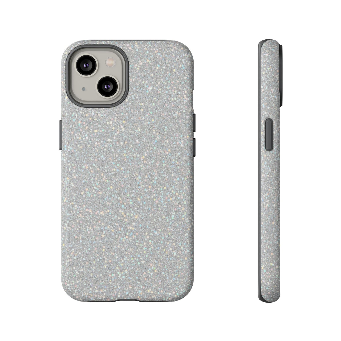 Glitter Silver Tough Phone Case — Sparkling Protective Phone Case