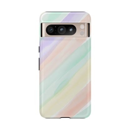 Pastel Watercolor Stripe Tough Phone Case