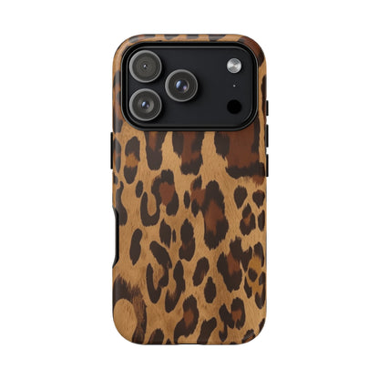 Leopard Print Tough Phone Case — Durable Animal Print Protective Cover