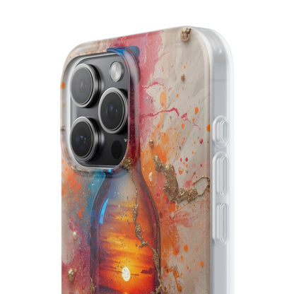 Copy of Floral Holographic Phone Case — Iridescent Leaves & Flowers Flexi Case
