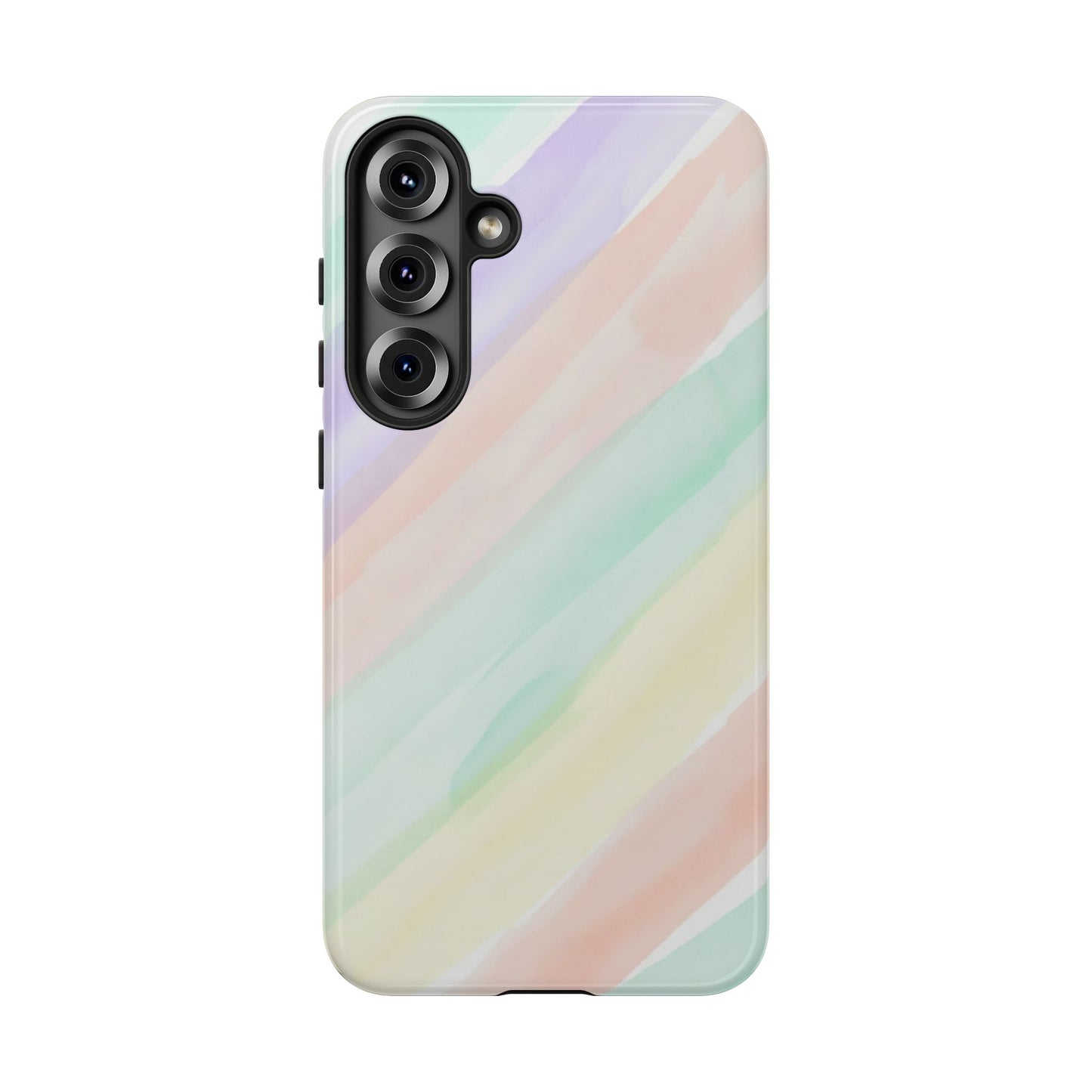 Pastel Watercolor Stripe Tough Phone Case