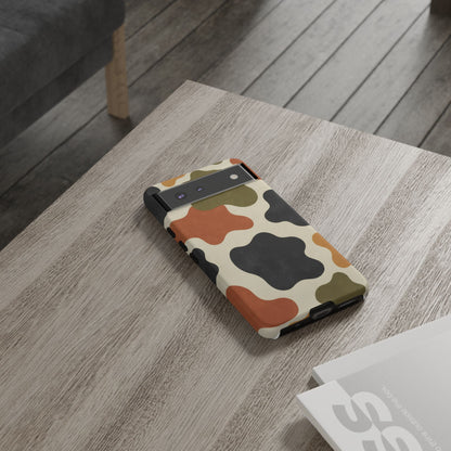 Retro Abstract Camouflage Phone Case — Earth Tone Tough Case