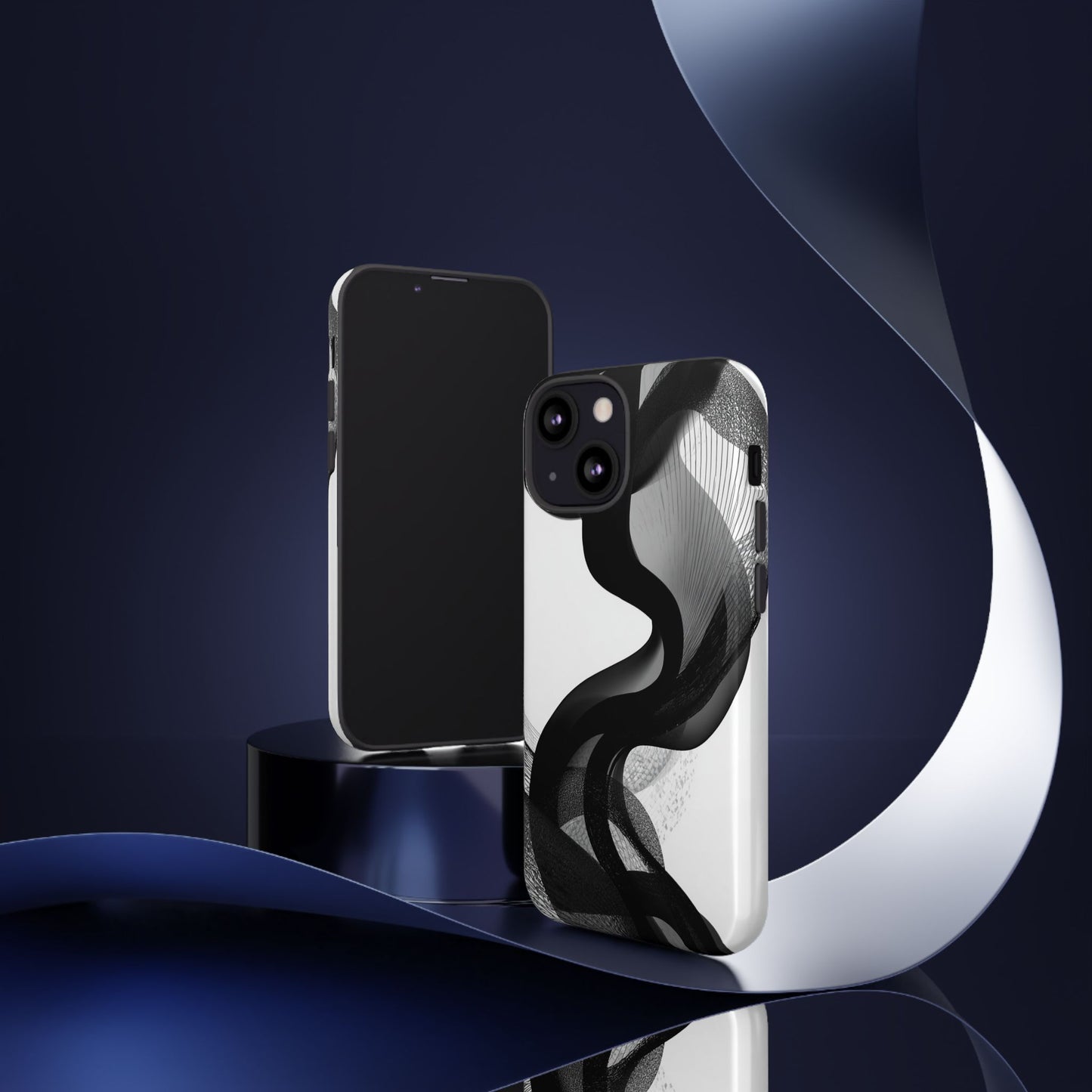 Phone Case — Monochrome Abstract Protective Cover