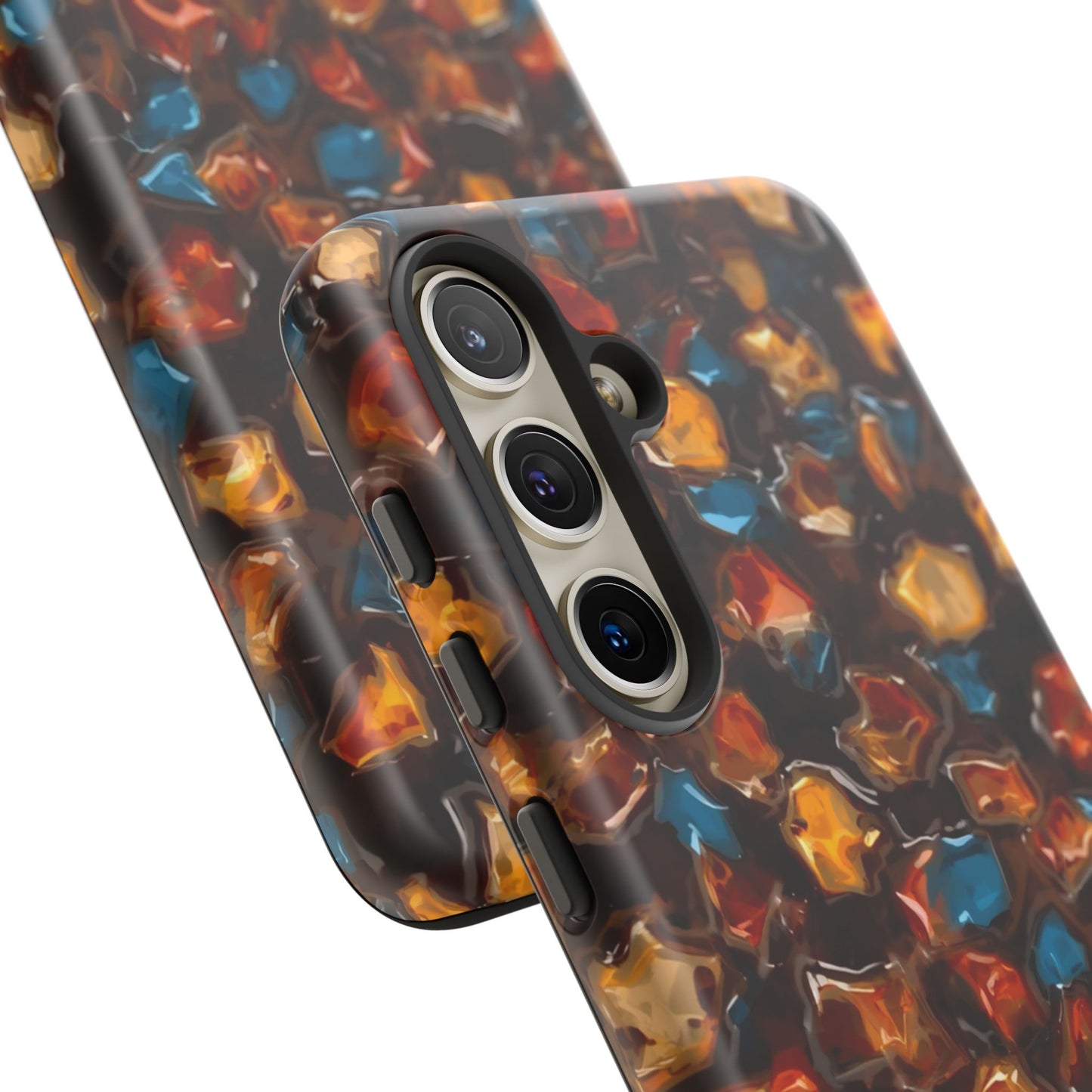 Phone Case - Amber Tortoiseshell Mosaic Protective Cover