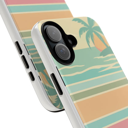 Tough Case — Retro Pastel Sunset Palm Tree Phone Case