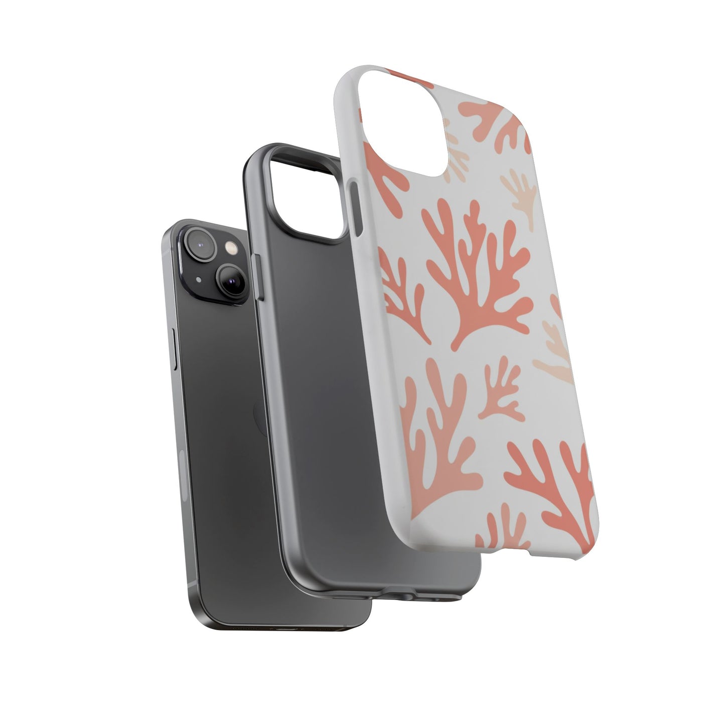 Coral Reef Pattern Tough Phone Case — Pink Beachy Protective Cover