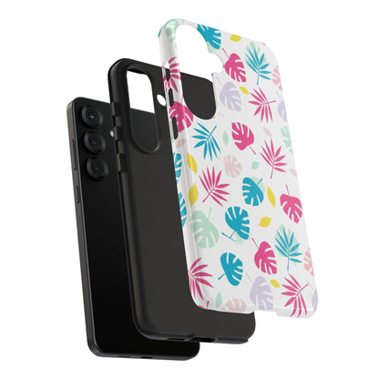 Tropical Leaf Phone Case — Colorful Pastel Monstera & Palm iPhone Case