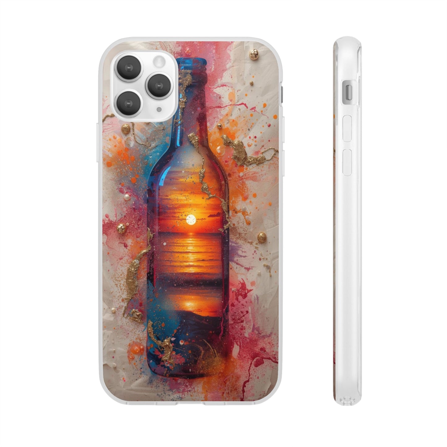 Copy of Floral Holographic Phone Case — Iridescent Leaves & Flowers Flexi Case