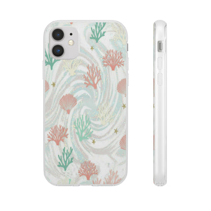 Pastel Seashell Phone Case — Coral Reef Wave iPhone Cover
