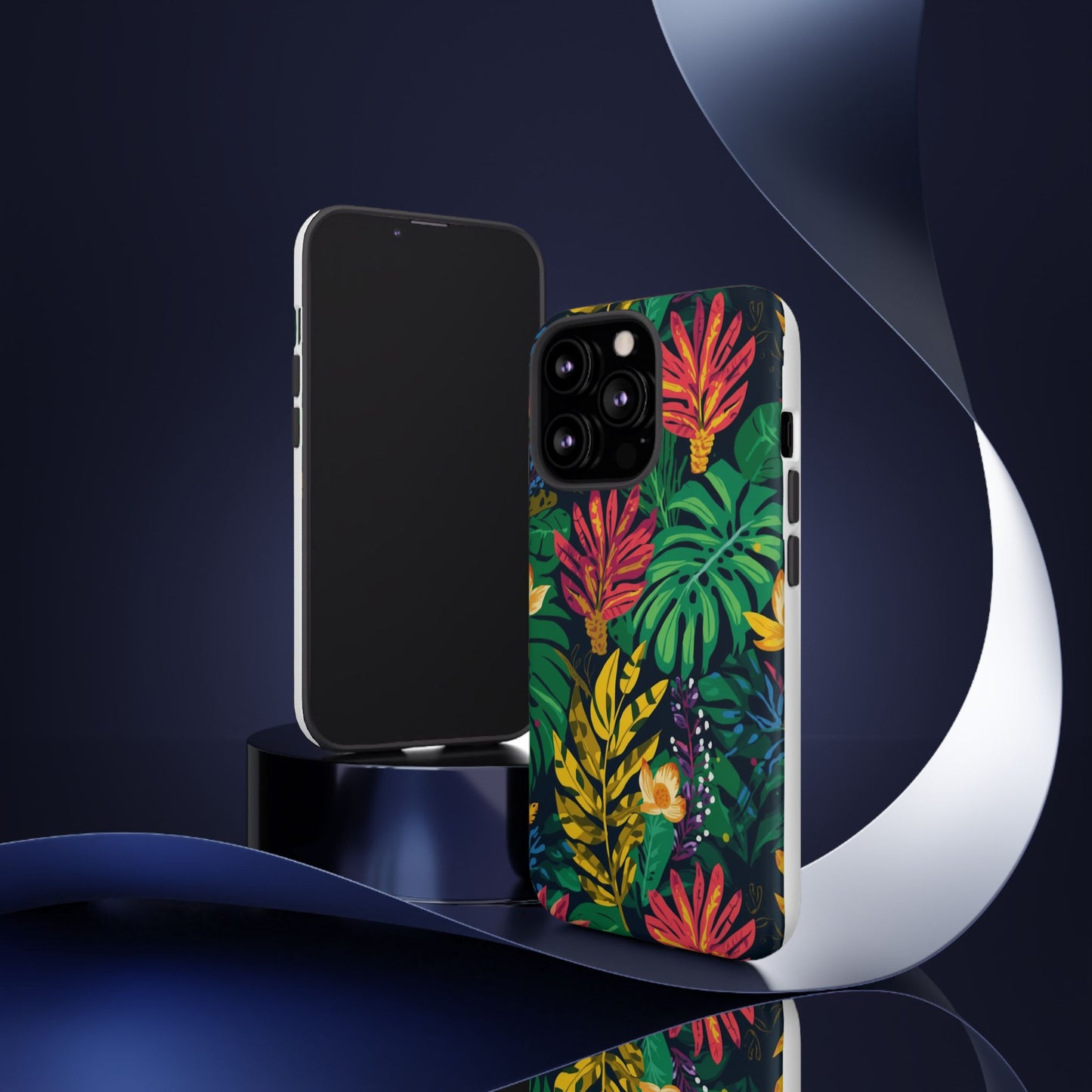 Tropical Floral Phone Case — Vibrant Jungle Leaf Protective Cover