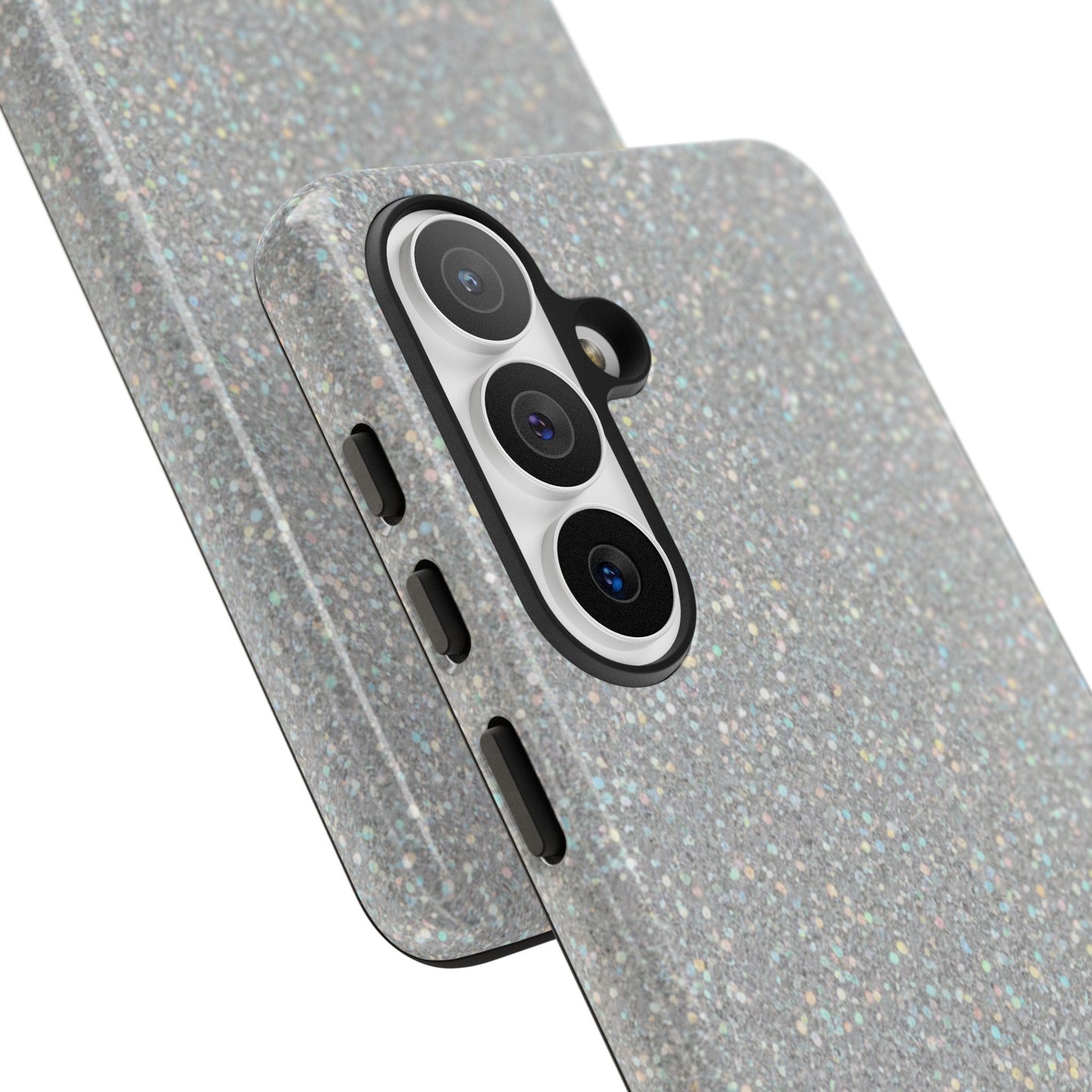 Glitter Silver Tough Phone Case — Sparkling Protective Phone Case