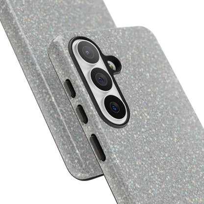Glitter Silver Tough Phone Case — Sparkling Protective Phone Case