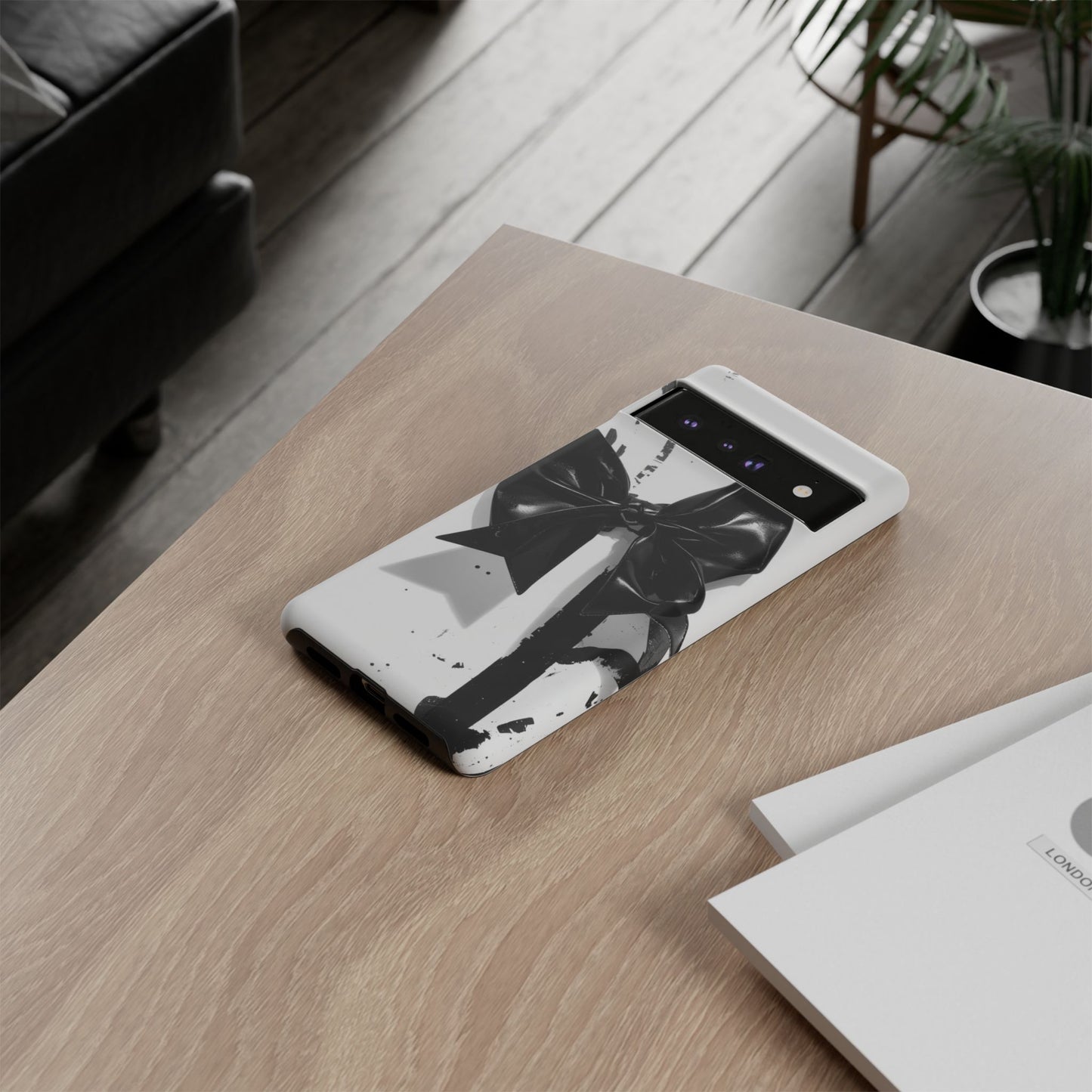 Phone Case — Black Bow Graphic Protective Cover