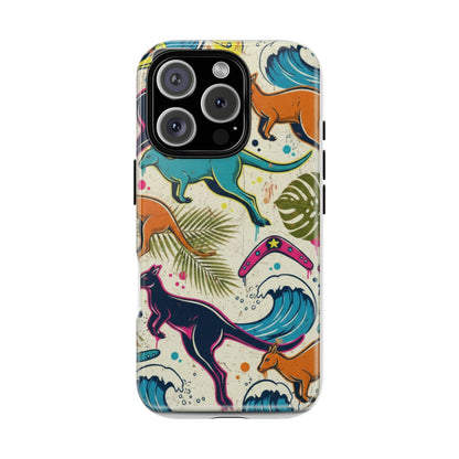 Tough Cases — Colorful Surfing Kangaroo Phone Case