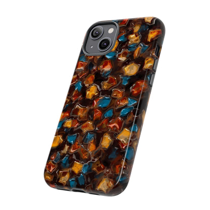 Phone Case - Amber Tortoiseshell Mosaic Protective Cover