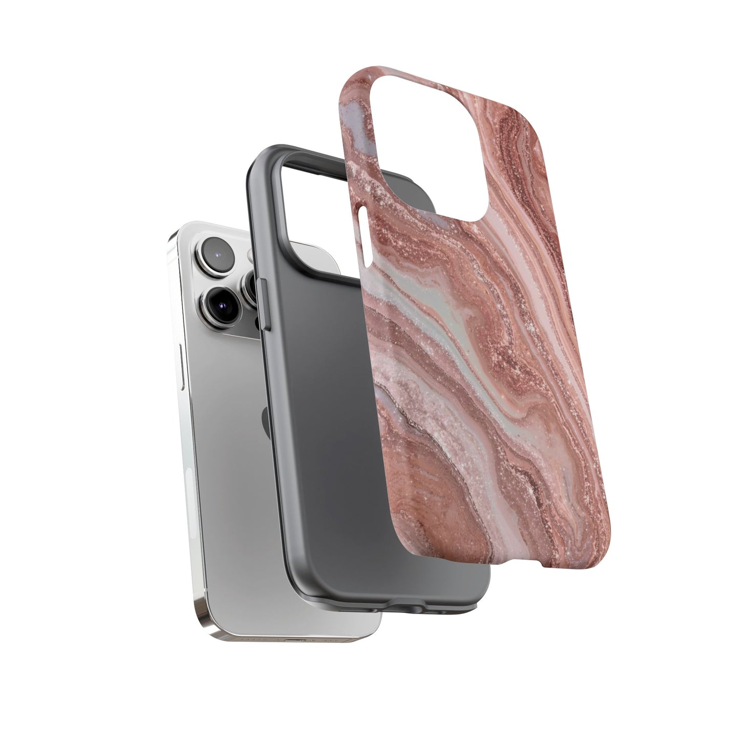 Rose Gold Marble Tough Phone Case