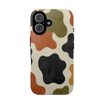 Retro Abstract Camouflage Phone Case — Earth Tone Tough Case