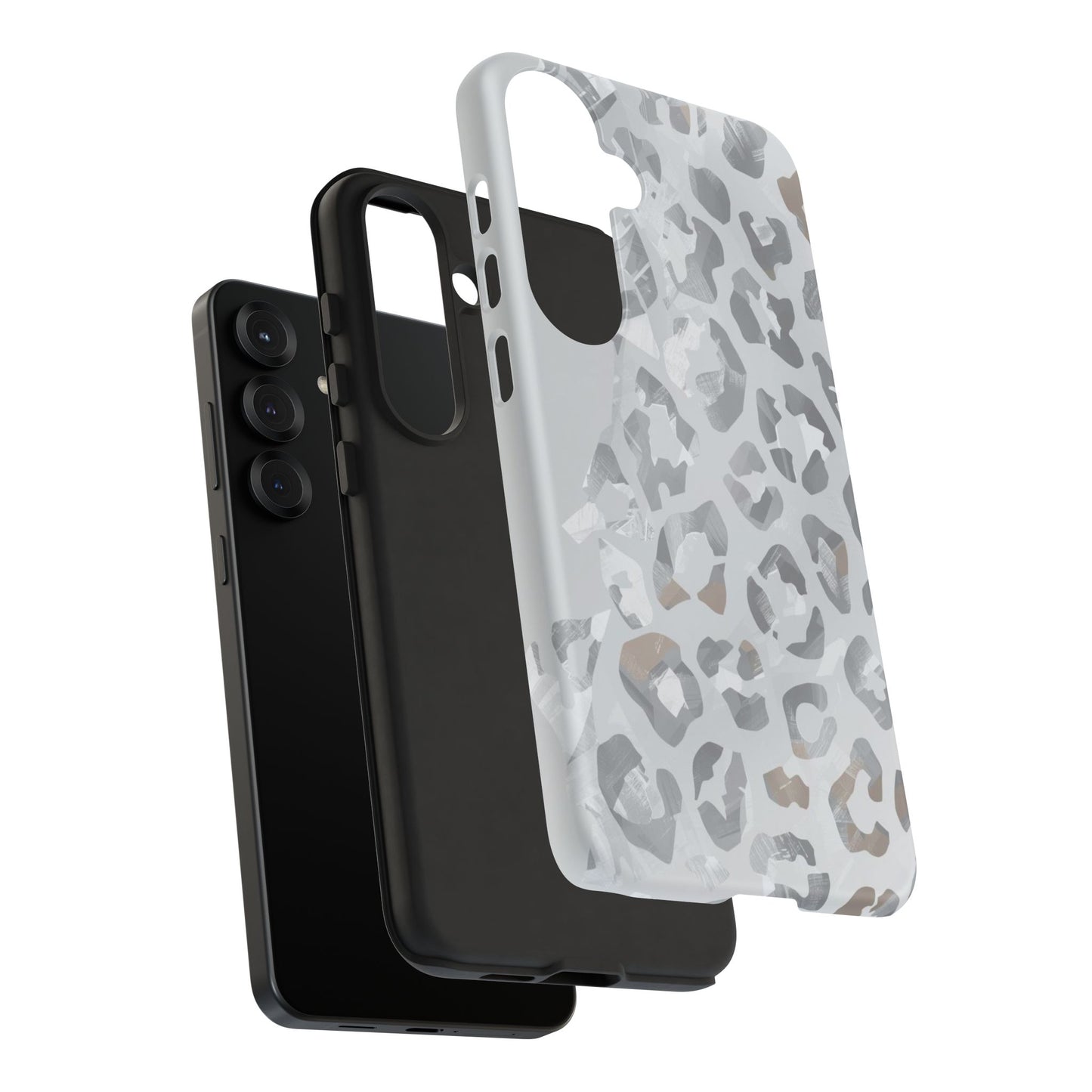 Silver Leopard Tough Phone Case