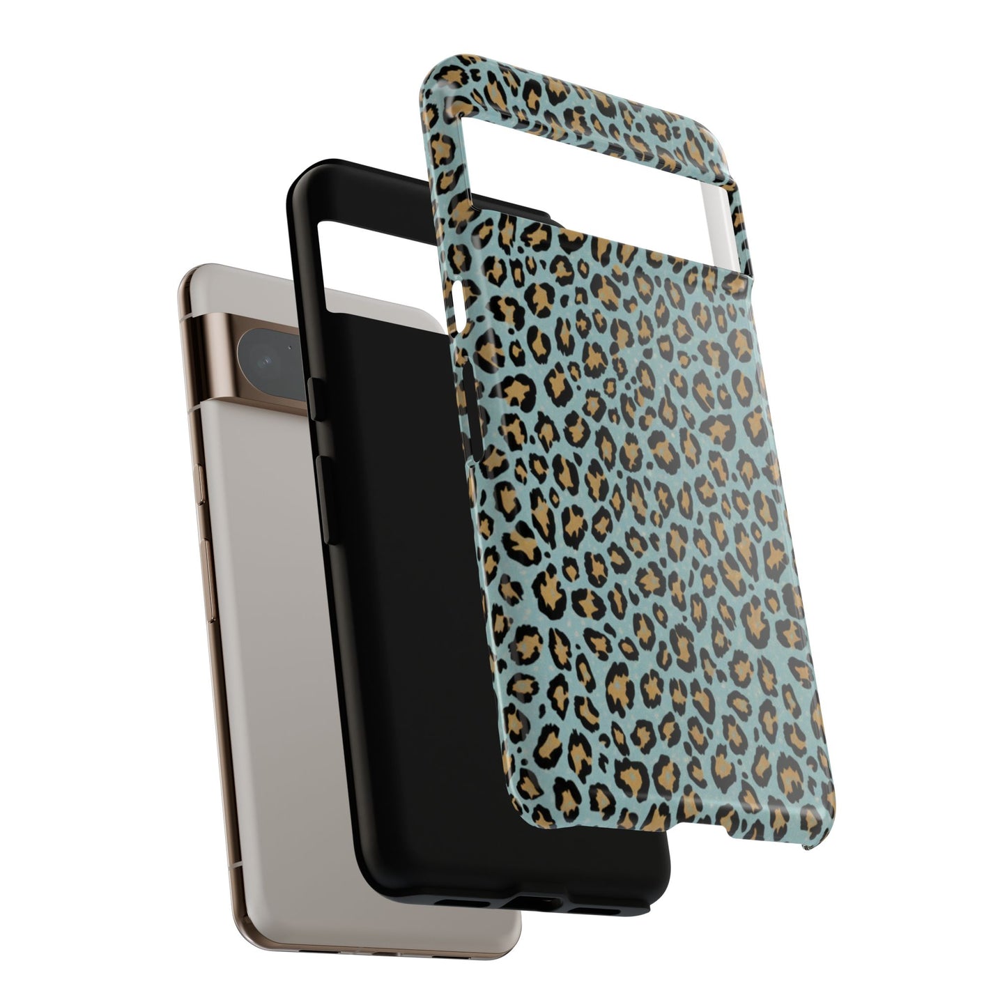 Leopard Print Tough Phone Case - Blue Cheetah Protective Cover