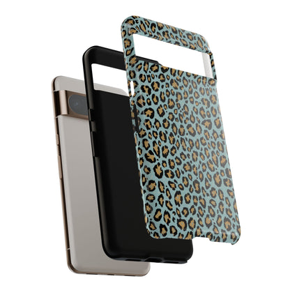 Leopard Print Tough Phone Case - Blue Cheetah Protective Cover