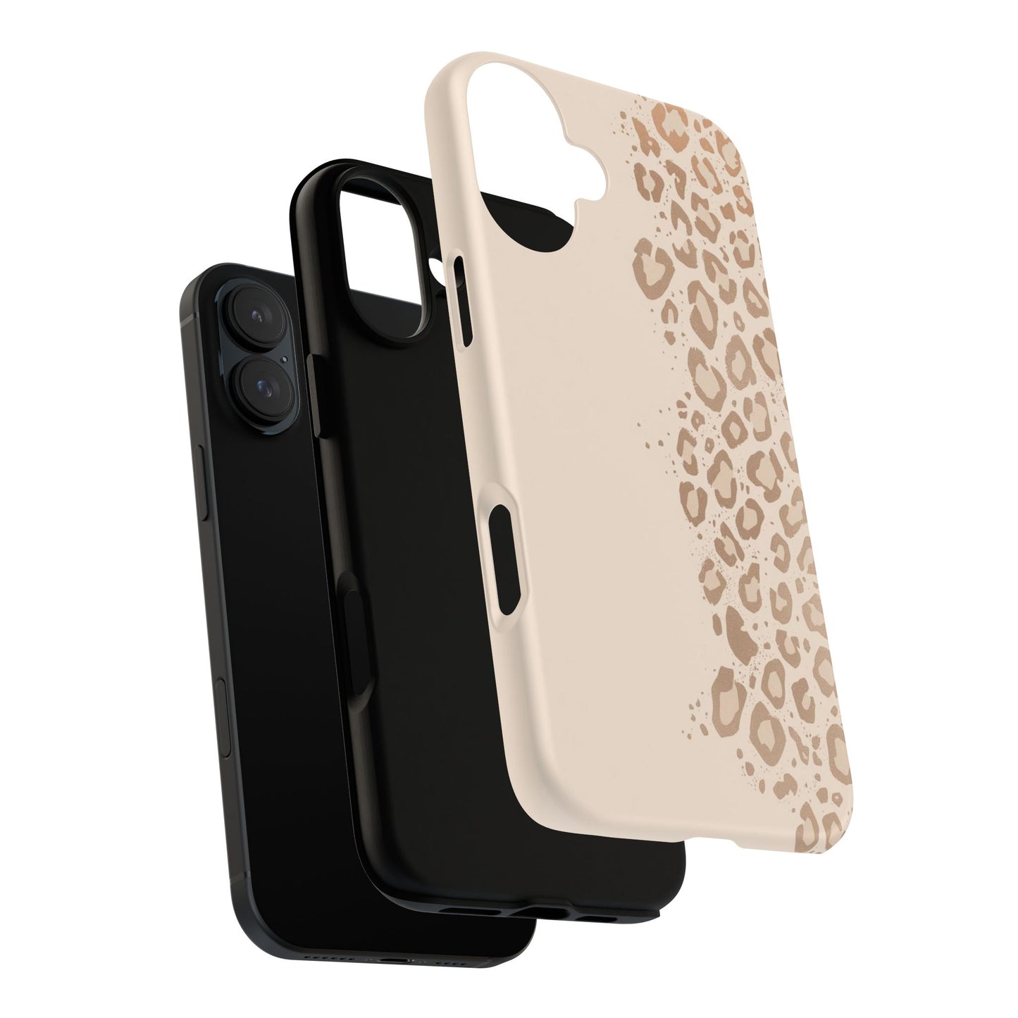 Phone Case – Beige Leopard Print Protective Cover