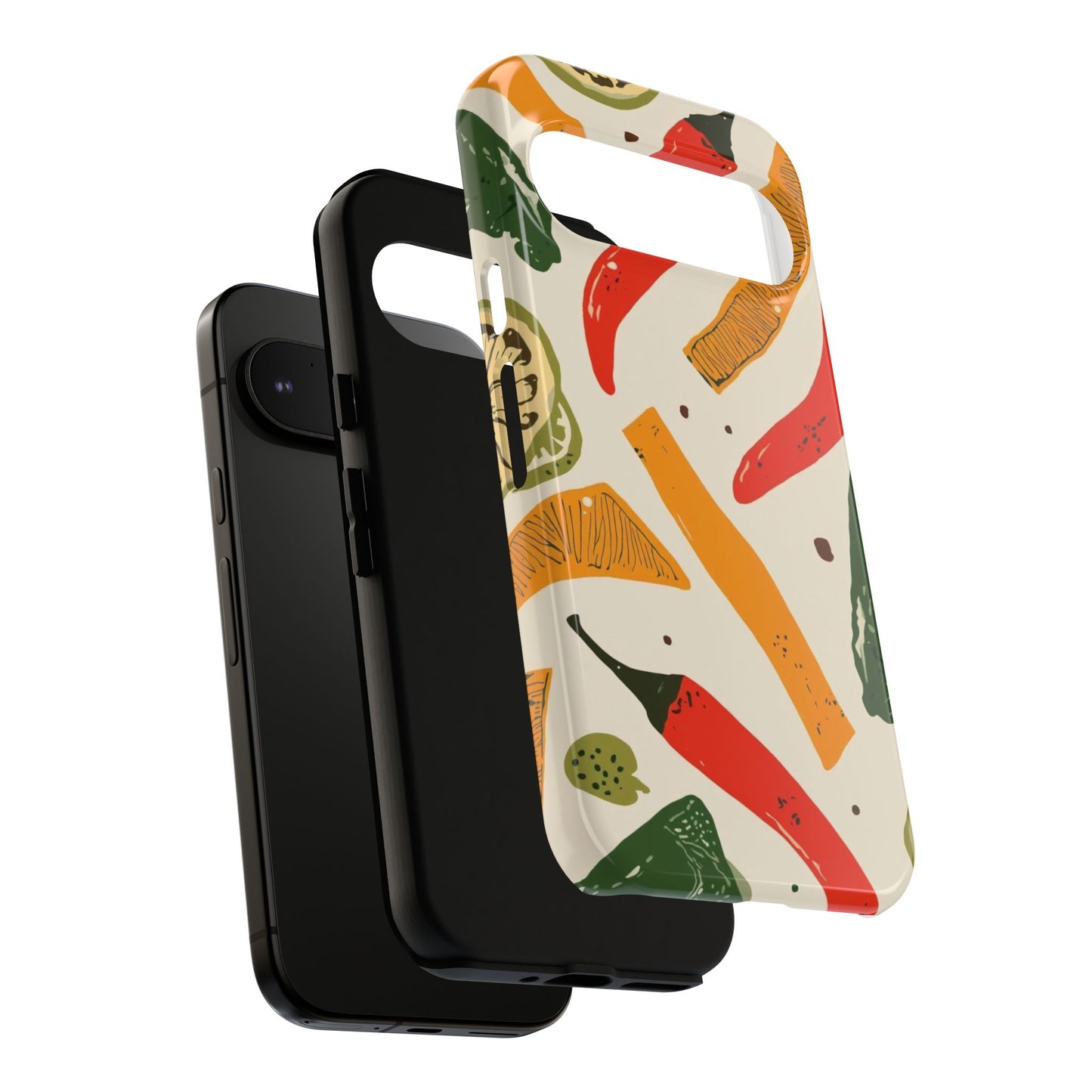 Spicy Peppers Phone Case – Colorful Chili, Lime & Citrus Pattern
