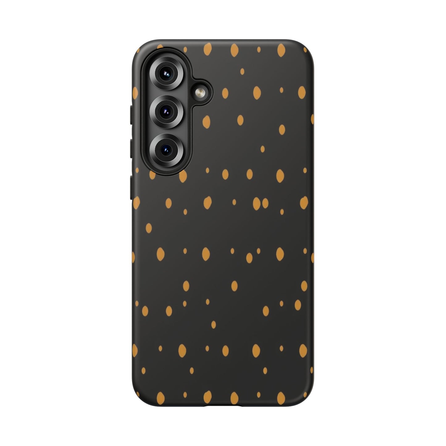 Black & Gold Dot Tough Phone Case — Protective Sparkle Pattern