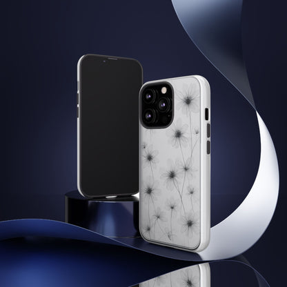 Tough Case — Black & White Floral Tough Phone Case