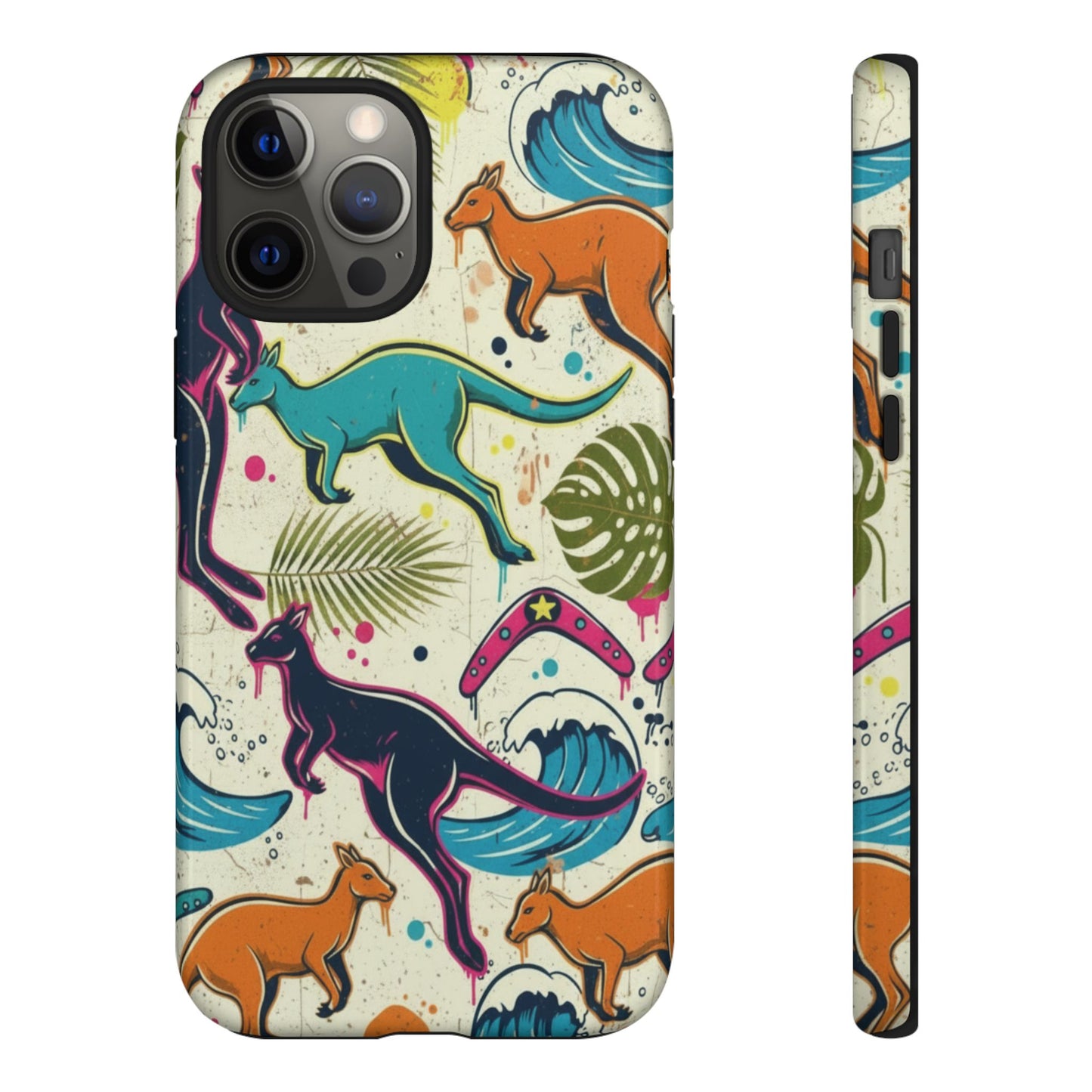 Tough Cases — Colorful Surfing Kangaroo Phone Case