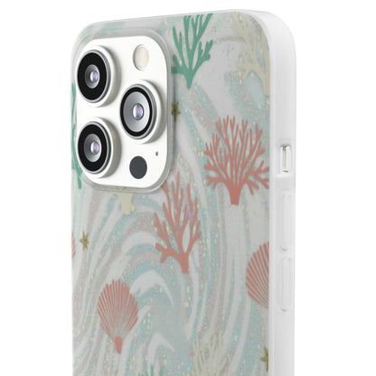 Pastel Seashell Phone Case — Coral Reef Wave iPhone Cover