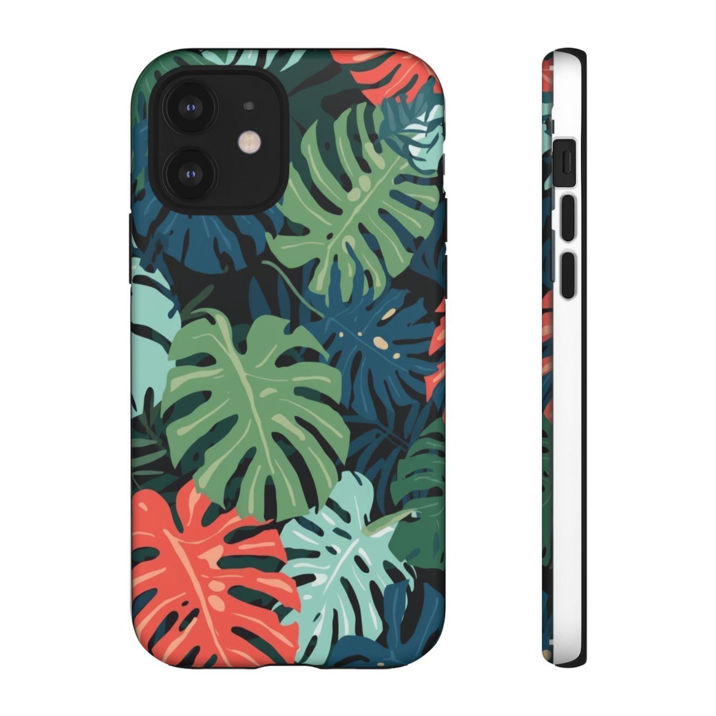 Tropical Monstera Phone Case — Colorful Leaf Protective Tough Case
