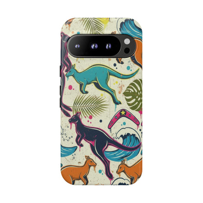 Tough Cases — Colorful Surfing Kangaroo Phone Case