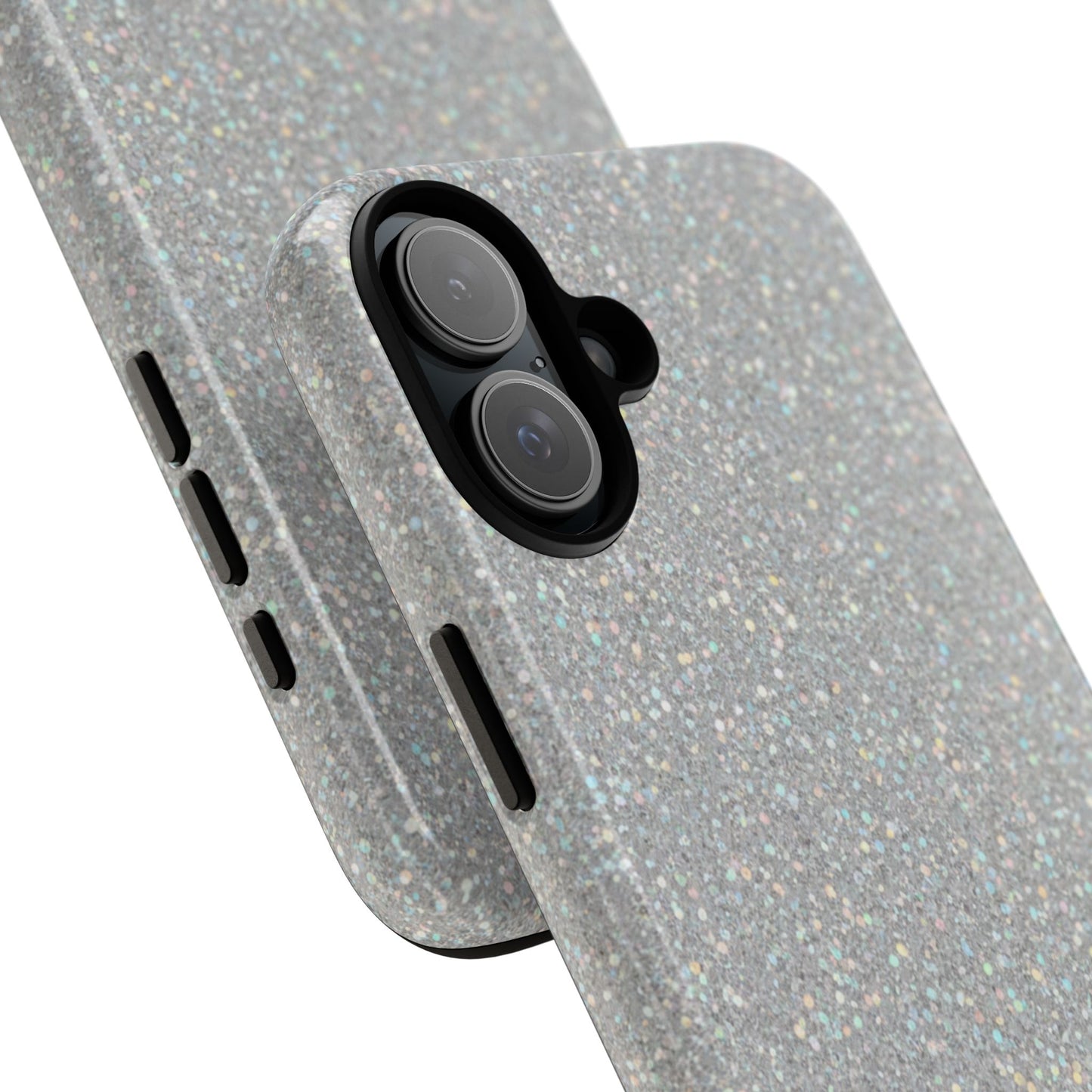 Glitter Silver Tough Phone Case — Sparkling Protective Phone Case