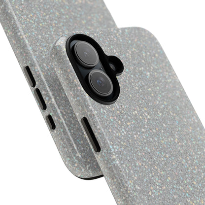 Glitter Silver Tough Phone Case — Sparkling Protective Phone Case