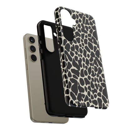 Black and White Cowhide Phone Case — Protective Tough Case