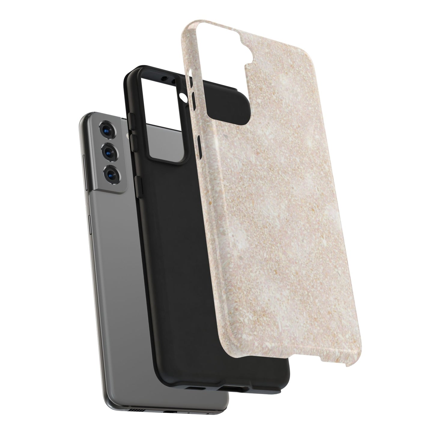 Marble Texture Tough Phone Case — Sandstone Protective Phone Cover