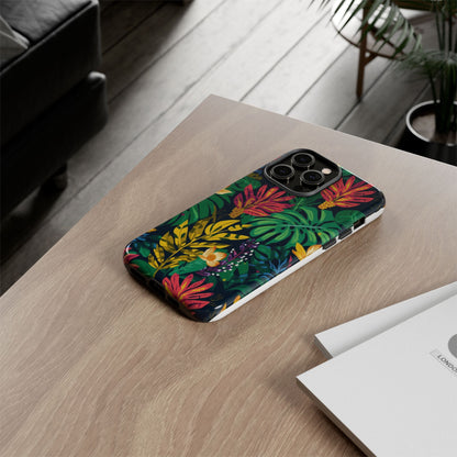 Tropical Floral Phone Case — Vibrant Jungle Leaf Protective Cover