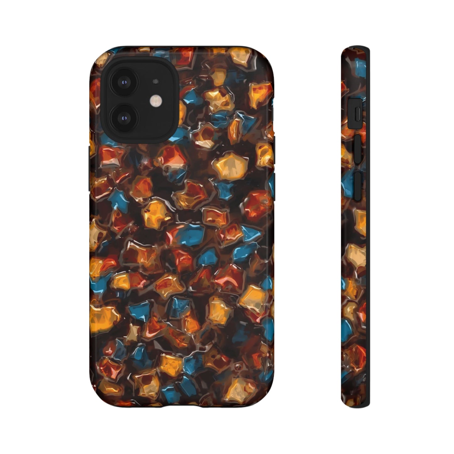 Phone Case - Amber Tortoiseshell Mosaic Protective Cover
