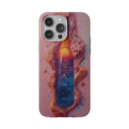 Phone Case — Surreal Sunset Bottle Art Flexible Protective Cover