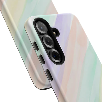 Pastel Watercolor Stripe Tough Phone Case