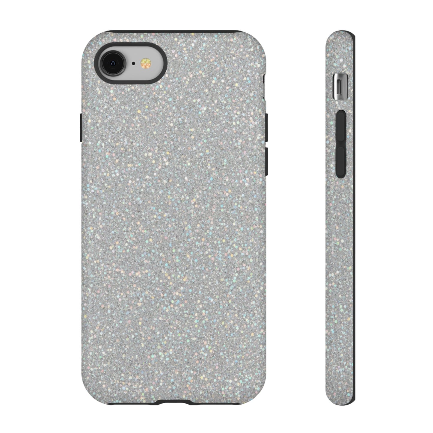 Glitter Silver Tough Phone Case — Sparkling Protective Phone Case