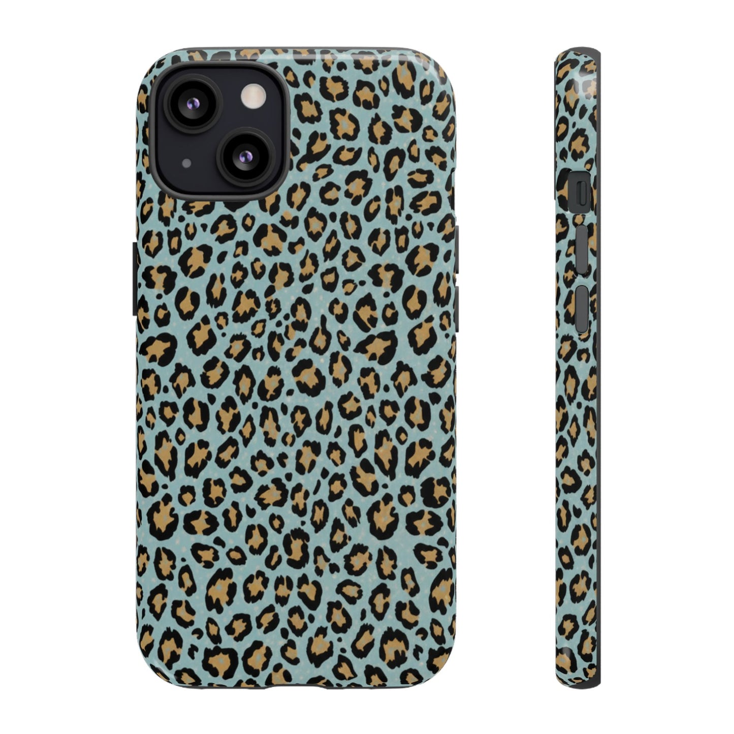 Leopard Print Tough Phone Case - Blue Cheetah Protective Cover