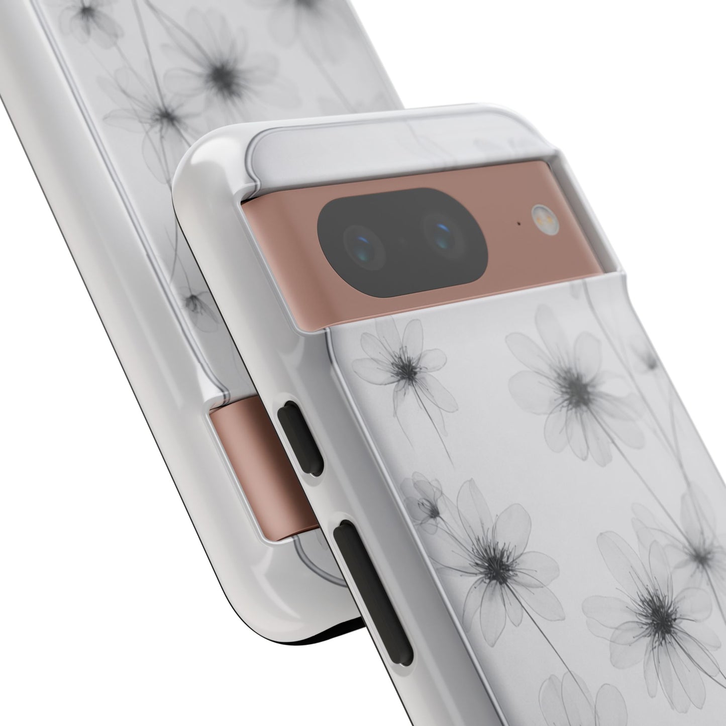 Tough Case — Black & White Floral Tough Phone Case