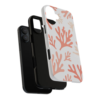 Coral Reef Pattern Tough Phone Case — Pink Beachy Protective Cover